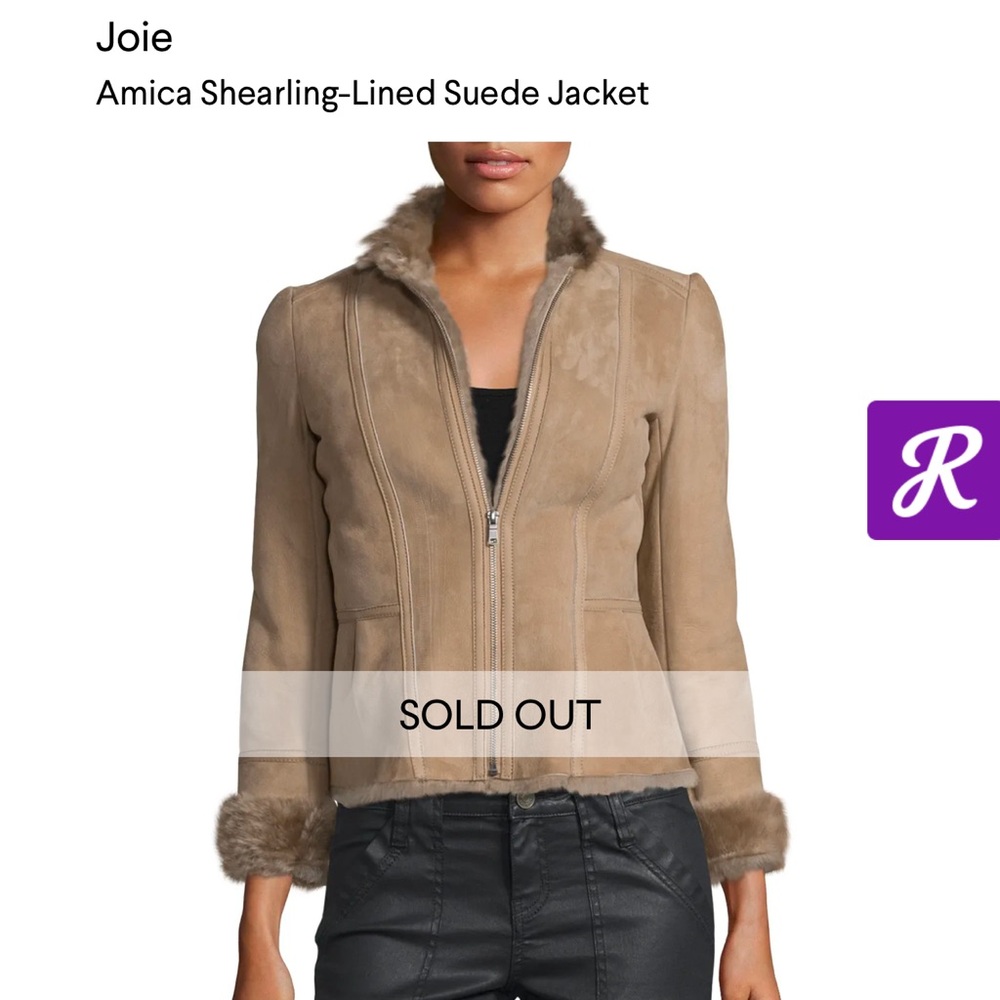 Joie
Amica Shearling-Lined Suede Jacket